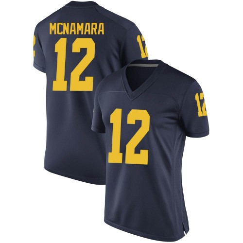 Cade McNamara Michigan Wolverines Women's NCAA #12 Navy Game Brand Jordan College Stitched Football Jersey WUS1454ZL